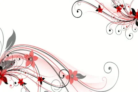 Red Black Flourish Background 02 Widescreen Stock Footage 10875116