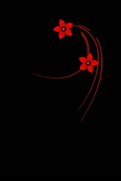 Red Black Flourish Motion Design Element 01 HD Stock Footage 10874987