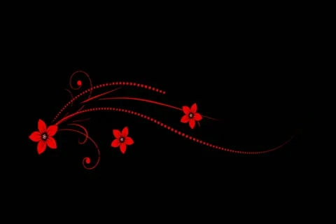Red Black Flourish Motion Design Element 02 Widescreen Video stock 10875119