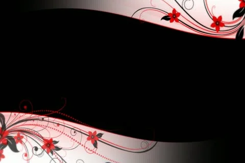 Red Black Flourish Overlay Widescreen Stock Footage 10875120