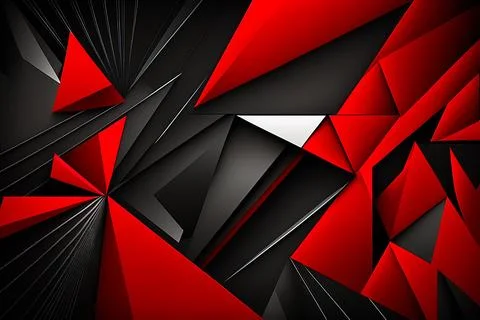 Red, black geometric triangle abstract background illustration. modern Stock Illustration