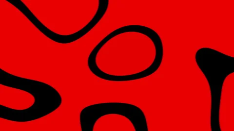 Red black gradient fluid shapes create a captivating abstract art piece on a vib Stock Footage 322968592