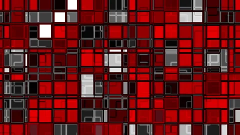 Red black gray rectangles form an abstract geometric pattern. Stock Footage 289060613