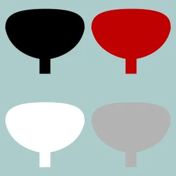 Red black grey white urinary bladder icon. Stock Illustration