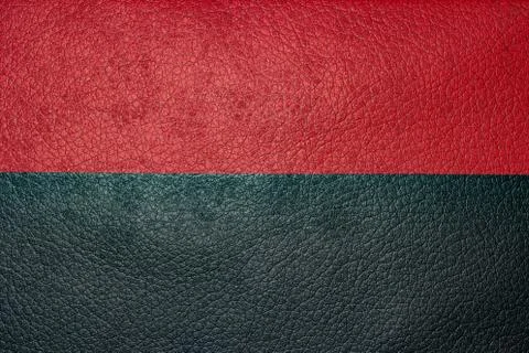 Red black leather texture closeup Foto stock