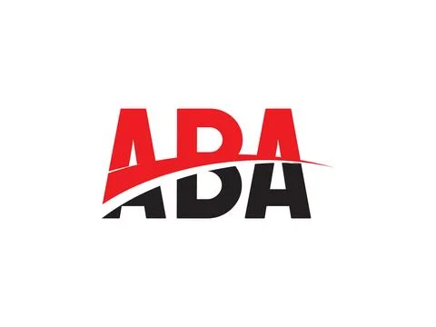 Red black Letters font initial, Logo Design, Vector Illustration, ABA Stock Illustration