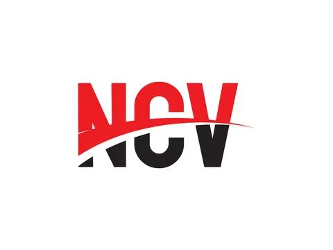 Red black Letters font initial, Logo Design, Vector Illustration, NCV Stock Illustration