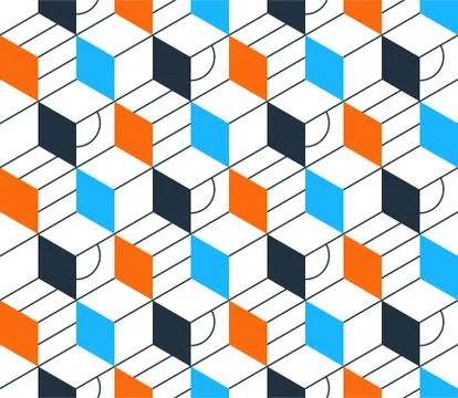 Red, black line pattern on white, seamless backdrop, minimalistic design Stock Illustration