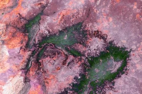 Red black Rock layer surface for texture background Stock Photos