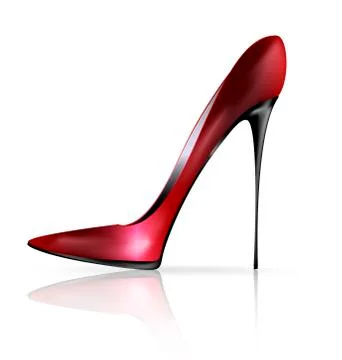 Red black shoe Stock Illustration