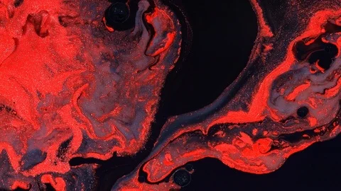 Red black silver complex galaxy of cosmic paint colors in motion 1 Stock Footage 108035053