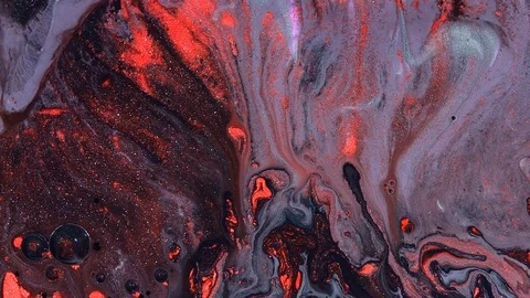 Red black silver complex galaxy of cosmic paint colors in motion 4 Stock Footage 108035658
