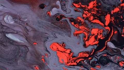 Red black silver complex galaxy of cosmic paint colors in motion 5 Stock Footage 108035866