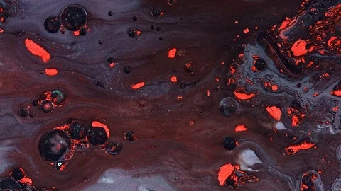 Red black silver complex galaxy of cosmic paint colors in motion 6 Stock-Footage 108036107