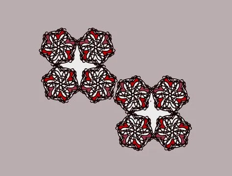 Red &amp; Black Star Clusters Stock Illustration