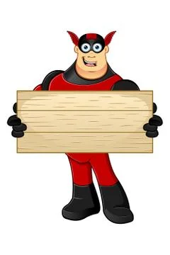 Red &amp; black superhero Stock Illustration