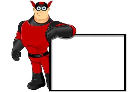 Red &amp; black superhero 스톡 일러스트