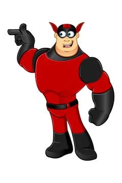 Red &amp; black superhero Illustrazione stock