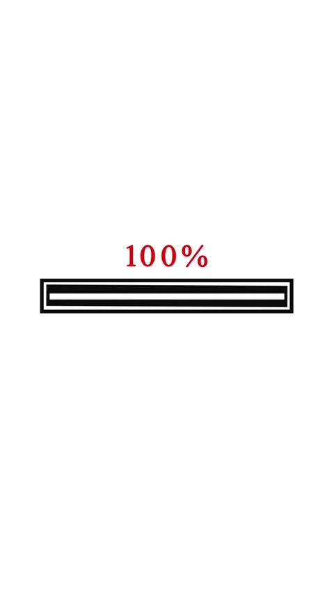 Red black white success loading screen progress bar animation vertical vide.. Stock Footage 321627763