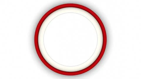 Red blank frame on white background. 3d rendering Stock Illustration