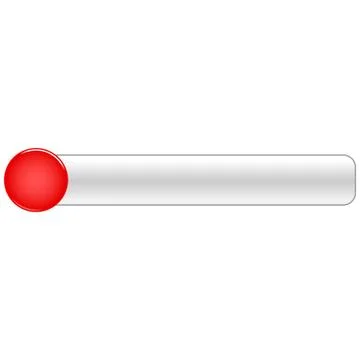 Red blank round glossy button gray rectangle Illustrazione stock