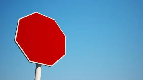 Red blank sign with clipping path. Stock Illustration