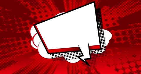 Red Blank Speech Bubble Stock Footage 167393227