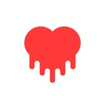 Red bleeding heart icon Stock Illustration
