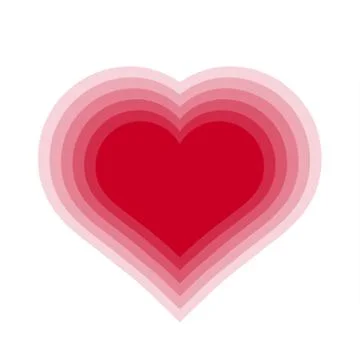 Red blend heart with transparent background. Vector illustration Illustrazione stock