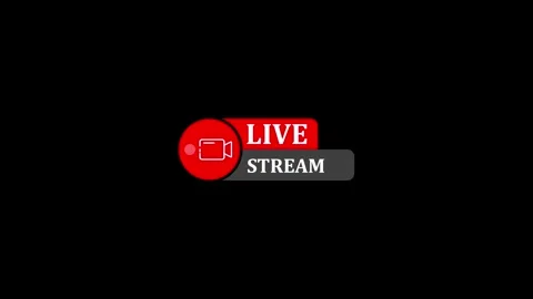Red blinking live on air motion graphics animation black background 4k Stock Footage 322967661
