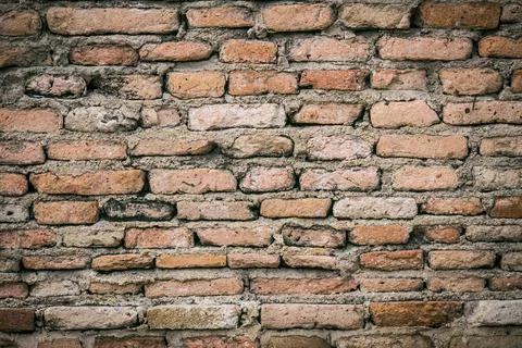 Red block brick wall for background Foto stock