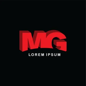 Red block initial letter brand logo template logotype Illustrazione stock