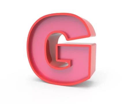 Red block letter G Stock Illustration
