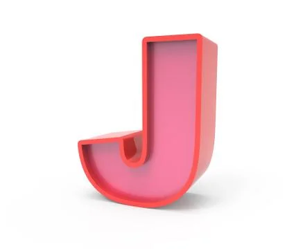 Red block letter J Stock Illustration