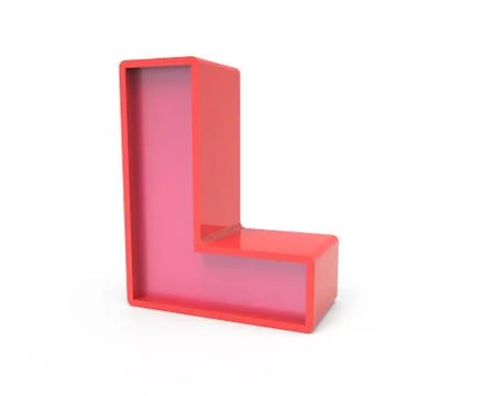 Red block letter L Stock Illustration