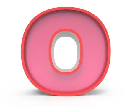 Red block letter O Stock Illustration