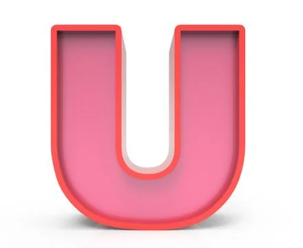 Red block letter U Stock Illustration
