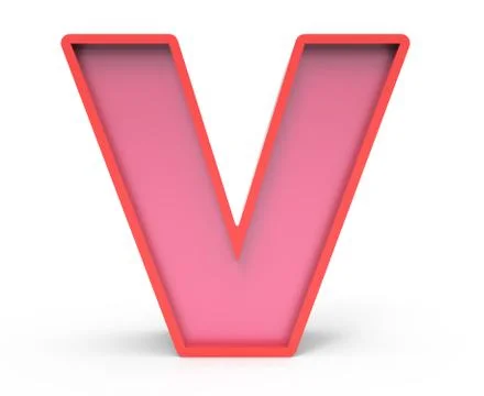 Red block letter V Stock Illustration