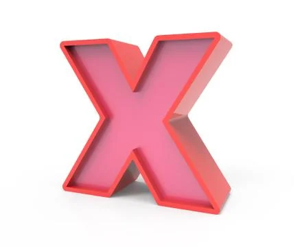 Red block letter X Stock Illustration