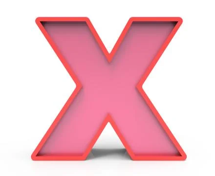Red block letter X Stock Illustration