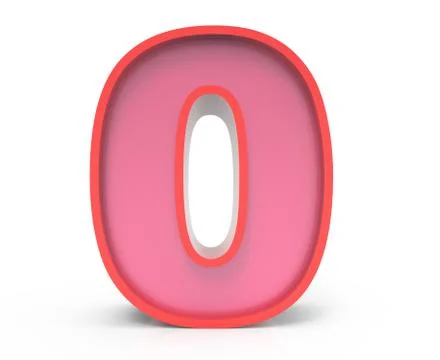 Red block number 0 Stock Illustration