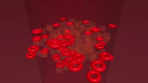 Red Blood Cell Flow 4K Video stock 338383364