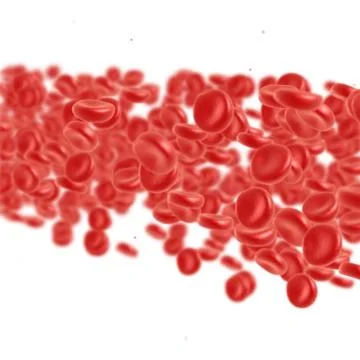 Red blood cell flowing Stock Illustration