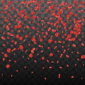 Red blood cell flowing Illustrazione stock