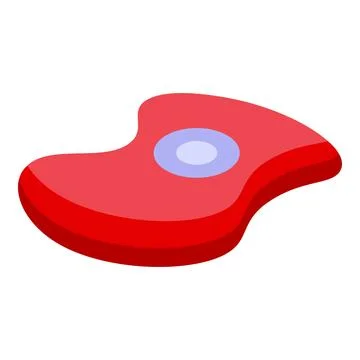 Red blood cell flowing through vein delivering oxygen Stock Illustration