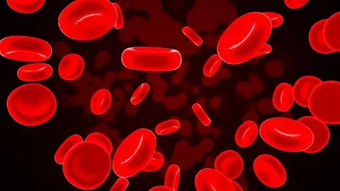 Red blood cells 3D render Stock-Illustration