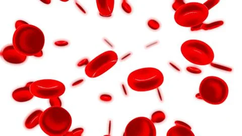 Red blood cells 3D render Stock Illustration
