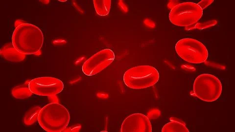Red blood cells 3D render 库存插图