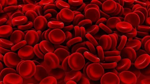 Red blood cells 3D render Stock Illustration