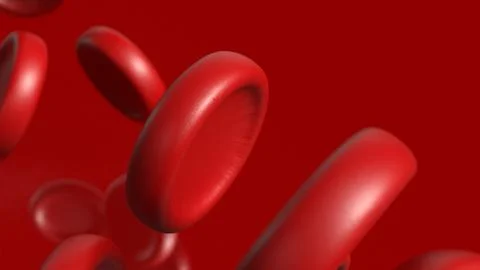 Red Blood Cells Flowing Through Artery 3d Render. Stock Illustration